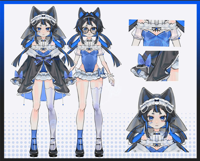 頭紗 NT18000 穿脫外套 頭紗 眼鏡 差分+按鍵表情*3